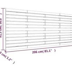 Vidaxl Tête de lit murale Gris 206x3x91,5 cm Bois massif de pin 824670