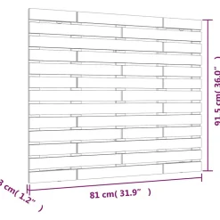 Vidaxl Tête de lit murale Blanc 81x3x91,5 cm Bois massif de pin 824694