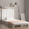 Vidaxl Tête de lit murale Blanc 146x3x91,5 cm Bois massif de pin 824684