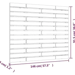 Vidaxl Tête de lit murale Blanc 146x3x91,5 cm Bois massif de pin 824684
