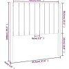 Vidaxl Tête de lit Noir 95,5x4x100 cm Bois massif de pin 818854 Online