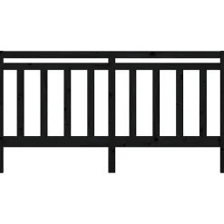 Vidaxl Tête de lit Noir 186x4x100 cm Bois massif de pin 817809