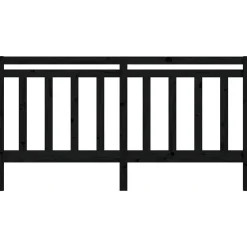 Vidaxl Tête de lit Noir 186x4x100 cm Bois massif de pin 817809