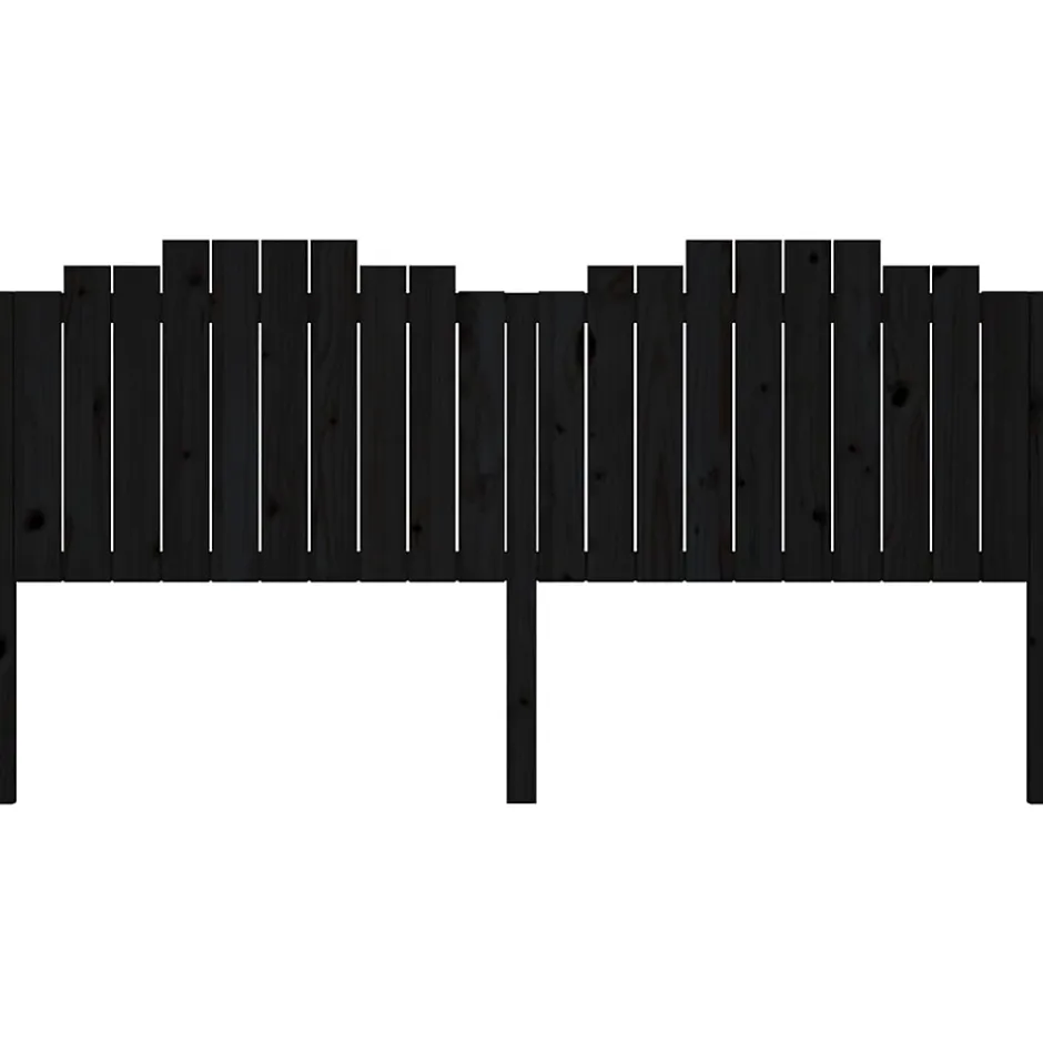 Vidaxl Tête de lit Noir 206x4x110 cm Bois massif de pin 818494 Outlet
