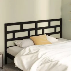Vidaxl Tête de lit Noir, 206x4x100 cm Bois massif de pin Online