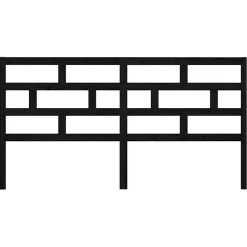 Vidaxl Tête de lit Noir, 206x4x100 cm Bois massif de pin Online