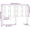 Vidaxl Tête de lit Noir 145,5x4x100 cm Bois massif de pin 817994 Outlet
