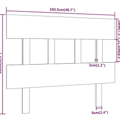 Vidaxl Tête de lit Noir 103,5x3x81 cm Bois massif de pin 819109