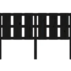Vidaxl Tête de lit Noir 155,5x4x100 cm Bois massif de pin 817999