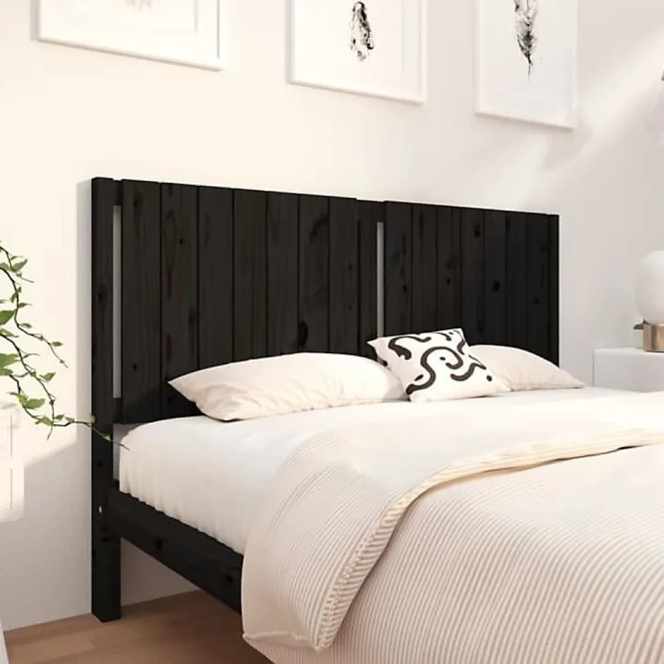 Vidaxl Tête de lit Noir 165,5x4x100 cm Bois massif de pin 818884 Sale