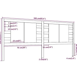 Vidaxl Tête de lit Noir 166x4x100 cm Bois massif de pin 818784 Best