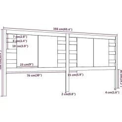 Vidaxl Tête de lit Noir 166x4x100 cm Bois massif de pin 818784 Best