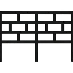 Vidaxl Tête de lit Noir 156x4x100 cm Bois massif de pin