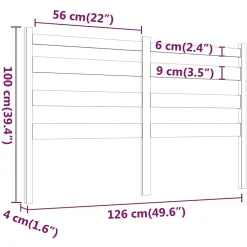 Vidaxl Tête de lit Noir 126x4x100 cm Bois massif de pin 818414 Best