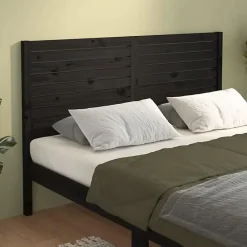Vidaxl Tête de lit Noir 146x4x100 cm Bois massif de pin 819024 Best