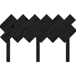Vidaxl Tête de lit Noir 132x3x81 cm Bois massif de pin 819219 Hot