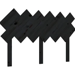 Vidaxl Tête de lit Noir 132x3x81 cm Bois massif de pin 819219 Hot