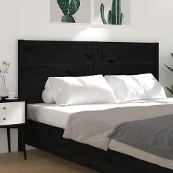 Vidaxl Tête de lit Noir 206x4x100 cm Bois massif de pin 818744 Clearance