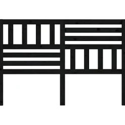Vidaxl Tête de lit Noir 166x4x100 cm Bois massif de pin