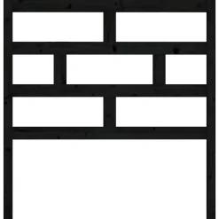 Vidaxl Tête de lit Noir 106x4x100 cm Bois massif de pin Outlet