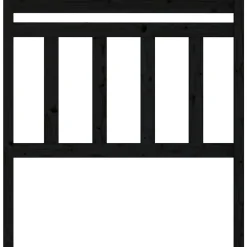 Vidaxl Tête de lit Noir 96x4x100 cm Bois massif de pin