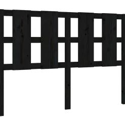 Vidaxl Tête de lit Noir 125,5x4x100 cm Bois massif de pin 817984
