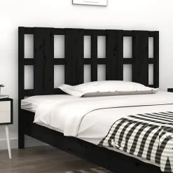 Vidaxl Tête de lit Noir 125,5x4x100 cm Bois massif de pin 817984
