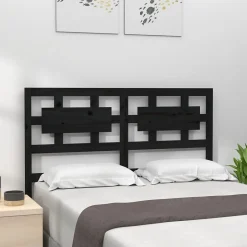 Vidaxl Tête de lit Noir 125,5x4x100 cm Bois massif de pin 818034 Discount