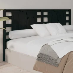 Vidaxl Tête de lit Noir 206x4x100 cm Bois massif de pin 818794 Discount