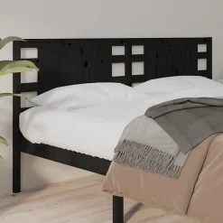 Vidaxl Tête de lit Noir 206x4x100 cm Bois massif de pin 818794 Discount