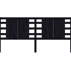 Vidaxl Tête de lit Noir 206x4x100 cm Bois massif de pin 818794 Discount