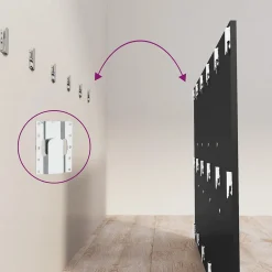 Vidaxl Tête de lit Noir 200x1,5x80 cm Bois d'ingénierie 811044