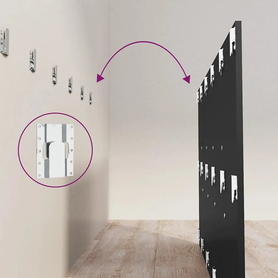 Vidaxl Tête de lit Noir 200x1,5x80 cm Bois d'ingénierie 811044