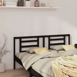 Vidaxl Tête de lit Noir 206x4x100 cm Bois de pin massif 818844 Sale