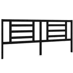 Vidaxl Tête de lit Noir 206x4x100 cm Bois de pin massif 818844 Sale