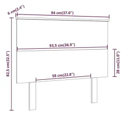 Vidaxl Tête de lit Noir 94x6x82,5 cm Bois massif de pin 819154 Sale