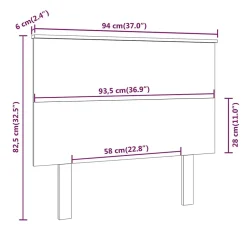 Vidaxl Tête de lit Noir 94x6x82,5 cm Bois massif de pin 819154 Sale