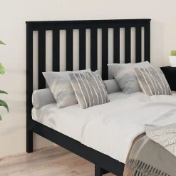 Vidaxl Tête de lit Noir 126x6x101 cm Bois massif de pin 818514 Discount