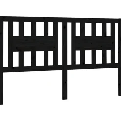 Vidaxl Tête de lit Noir 206x4x100 cm Bois massif de pin 818694 Discount