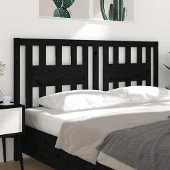 Vidaxl Tête de lit Noir 206x4x100 cm Bois massif de pin 818694 Discount