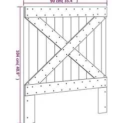Vidaxl Tête de lit 90x104 cm bois massif de pin 358404