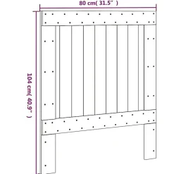 Vidaxl Tête de lit 80x104 cm bois massif de pin 358389 New