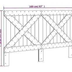 Vidaxl Tête de lit 160x104 cm bois massif de pin 358407
