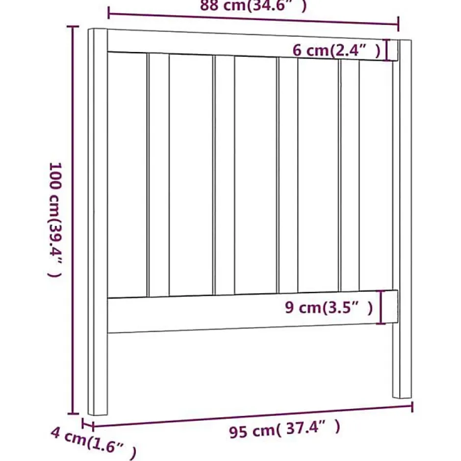 Vidaxl Tête de lit 95x4x100 cm Bois massif de pin822237 Sale
