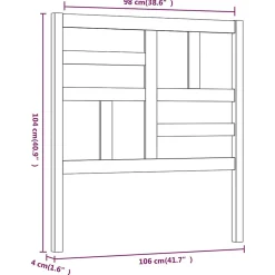Vidaxl Tête de lit 106x4x104 cm Bois massif de pin 818175