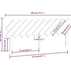 Vidaxl Tête de lit 196x3x80,5 cm Bois massif de pin 819240 Sale