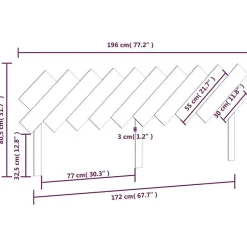 Vidaxl Tête de lit 196x3x80,5 cm Bois massif de pin 819240 Sale