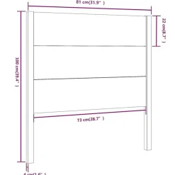 Vidaxl Tête de lit 81x4x100 cm Bois massif de pin 818695