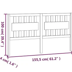 Vidaxl Tête de lit 155,5x4x100 cm Bois massif de pin 818575