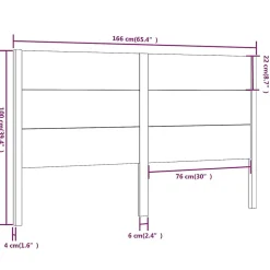 Vidaxl Tête de lit 166x4x100 cm Bois massif de pin 818730 Sale